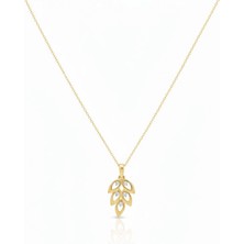 Güzide Kuyumcu 14 Ayar Altın Yaprak Kolye 625