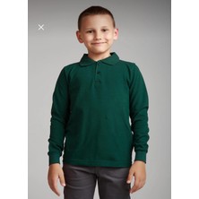 Dıgıl Kids Çocuk Polo Yaka Okul T-Shirt Uzun Kol