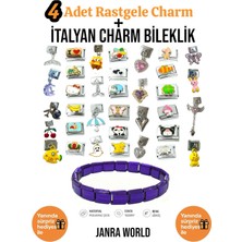 Janra World 4 Adet Rastgele Charm + Italyan Charm Bileklik Seti | Sürpriz Hediye Ile Birlikte