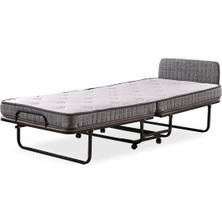 Mona Yatak Mona Ortopedik Katlanır Yatak Seti 90X200 cm Tek Kişilik – Taşınabilir Misafir Yatağı