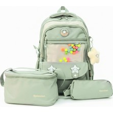 Benitto Kids Relaxion 3'lü Set Aksesuarlı Çocuk Ilkokul Çantası Kalemlikli Beslenme Çantalı Sırt Çantası 1940