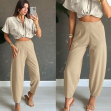 Barış Beauty Kadın Yüksek Bel Krep Pantolon