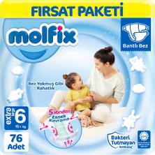 Molfix Bebek Bezi 6 Beden  Fırsat Paketi 38X2 76 Adet