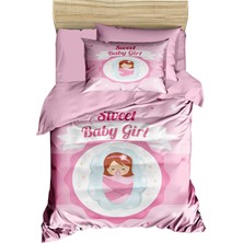 Mira Home Yenidoğan Kız Bebek Nevresim Takımı %100 Pamuklu Sweet Baby Girl