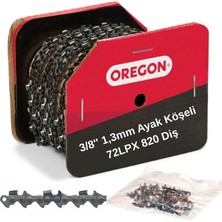 Oregon 3/8'' 1,3mm Ayak Köşeli 72LPX 820 Diş Top Testere Zinciri