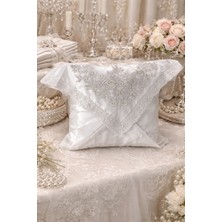 Dilex Bohça Çeyizlik Bohça Gelin Bohçası Damat Bohçası Saten Piliseli Beyaz Gri Gold Pudra