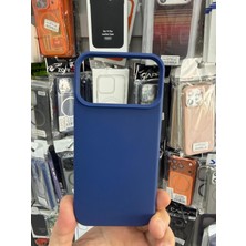 Elixem İphone 17 Pro Max Uyumlu Lacivert Rubber Silikon Esnek Kamera Kısmı Açık Kılıf