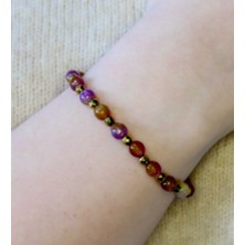 Esha Store Doğal Taş Ametrin Hematit Doğal Taş Kadın Doğal Taş Bileklik EUB13ANH