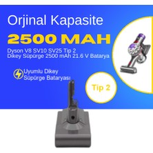 Ümit Maker Dyson SV10 V8 Tip 2 2500 mAh Süpürge Batarya – Orijinal Kalite, Güçlü ve Dayanıklı Yedek Pil
