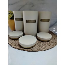 Metal Vakumlu Kapaklı 3'lü Saklama Kabı