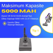 Ümit Maker Dyson V8 SV10 Animal Tip1 5000 Mah Pil Dikey Süpürge Batarya