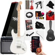 Midex RPH-30WH-35AMP Maple Klavye Strat Kasa SSS 35W Elektro Gitar Seti