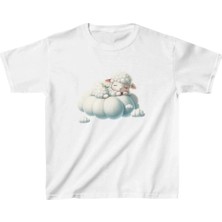 Giyim Center Unisex Çocuk Baskılı T-Shirt - Beyaz