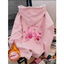 Divin Kadın Baskılı Sweatshırt Kaliteli Kumaş Oversize Kesim