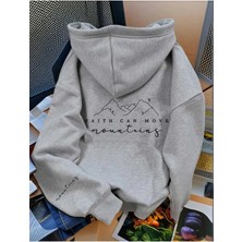 Divin Kadın Baskılı Sweatshırt Kaliteli Kumaş Oversize Kesim