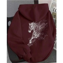 Divin Bordo Kapüşonlu Sweatshirt – Sıcak, Rahat ve Trend Tasarım