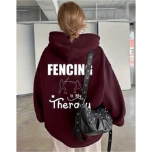 Divin Bordo Kapüşonlu Sweatshirt – Sıcak, Rahat ve Trend Tasarım