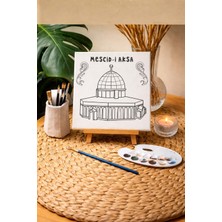 Ataby Mescid-I Aksa Çizimli Minimal Tuval