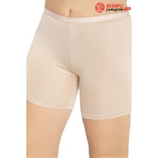 Lüx Drm 3003 Büyük Beden Kadın Bambu Nefes Alabilen Terletmez Kumaş Ağlı Diz Üstü Kısa Tayt Elbise Altı Giyilebilir