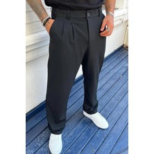 Wamoss 2025 Vintage Baggy Pileli Kumaş Pantolon
