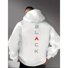 Divin Erkek Baskılı Kapüşonlu Sweatshırt Oversize Kesim 2iplik Pamuklu Kumaş