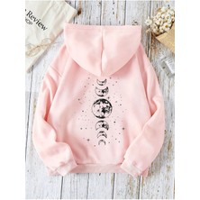 Divin Ay Baskılı Sweatshırt 3iplik Kaliteli Kumaş Oversize Kesim