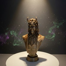 Riva Self Loki Laufeyson Dekoratif Masaüstü Aksesuarı - Ikonik Boynuzlu Kask Detaylı Büst