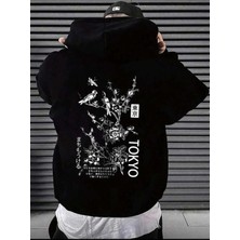 Divin Erkek Baskılı Sweatshırt 3iplik Kaliteli Kumaş Oversize Kesim