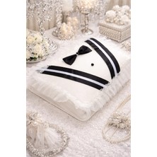 Dilex DİLEX Damat Motifli Süngerli Çeyizlik Hurç – Ekru Saten Bohça Hurcu | Astarlı ve Kalın Fermuarlı