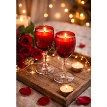 Selure Ikili Kadeh Mum Seti 210 cc | Vanilya Kokulu | Cam Bardak