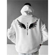 Divin Erkek Baskılı Sweatshırt 3iplik Kaliteli Kumaş Oversize Kesim