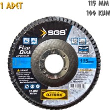 Sgs Flap Disk Zımpara Zirkonyum - 115 Mm. - Z100 Kum - 1 Adet