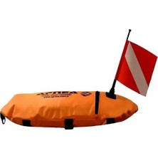 Apnea Torpedo Cordura Kumaş Kaplı 25M Ipli Bayraklı Turuncu Şamandıra