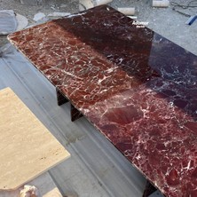Adomar Marble Rosso Levanto Yemek Masası