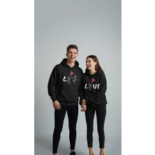 Divin Aşk Bağı Çift Sweatshirt 2li Baskili Sweatshirt