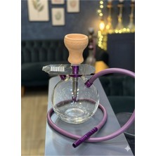 Dr Karam Hookah Mini Cam Mor Nargile Takımı – Taşıma Çantalı, Hortum .maşa ve Lüle Dahil