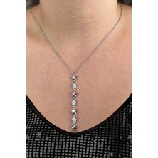 Caş Dekorasyon Gümüş Renk Yıldız Çelik Kolye