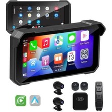 Hasyılmaz M625-9 4K Ota Carplay ve Android Auto Motosiklet Multimedya Ekranı 6,25INÇ