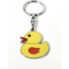 Moncuk Design Sarı Ördek Figürlü Metal Anahtarlık – Eğlenceli Tasarım ve Renkli Detayların Neşeli Buluşması