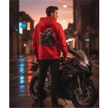 Divin Kapüşonlu Motorcycle Spirit Oversiz Sweatshirt