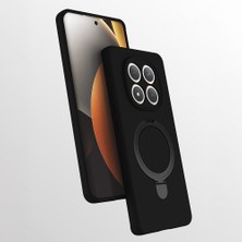 Ecruz Redmi Note 15 Pro Kılıf M-Safe Şarj Özellikli Standlı Zore Samara Kapak - Siyah