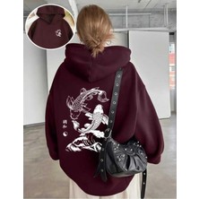 Divin Bordo Kapüşonlu Sweatshirt – Sıcak, Rahat ve Trend Tasarım