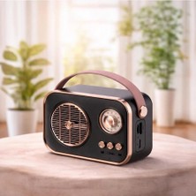 Cesicey Retro Taşınabilir Bluetooth Hoparlör Siyah Renk