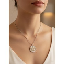 Çelik Yıldız Detaylı Kolye