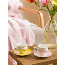 LC Waikiki Karışık Kelebek Figürlü 2 Kişilik Porselen Kahve Fincan Takımı 90 ml  (S6)