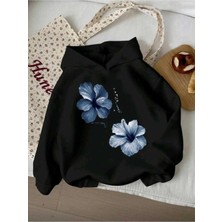 Divin Kadın Baskılı Sweatshırt Kaliteli Kumaş Oversize Kesim