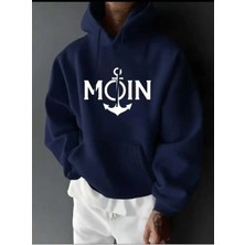 Divin Erkek Kapşonlu Baskılı Sweat Kaliteli 3 Iplik Kumaş Modern Oversize Kesim