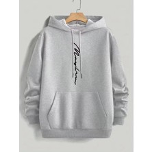 Divin Erkek Featured Baskılı Sweatshırt 3iplik Kaliteli Kumaş Oversize Kesim