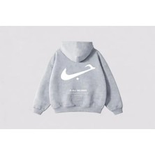 Divin Unısıx Kapşonlu Baskılı Sweat Kaliteli Kumaş Modern Oversize Kesim
