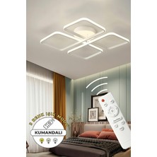 Ece Aydınlatma Finesse Beyaz Kasa Kumandalı 3 Renkli Salon,oturma Odası,yatak Odası Için LED Avize